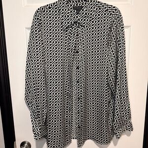 The Limited Black and White Geometric Women's Shirt